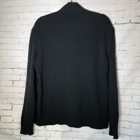 Burton Asymmetrical Quarter Zip Knit Sweater Pullover Made in Italy Size Medium - Picture 4 of 11